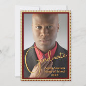 Abschluss Foto Ankündigung Maroon und Gold (Vorderseite)