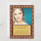 Abschluss Foto Ankündigung Maroon und Gold Ivay (Rückseite)