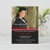 Abschluss Foto Ankündigung Red & Black (Stehend Vorderseite)