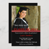 Abschluss Foto Ankündigung Red & Black (Vorne/Hinten)