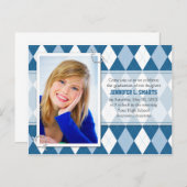 Abschluss Foto Ankündigungen Raute Muster (Vorne/Hinten)