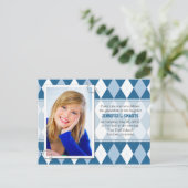 Abschluss Foto Ankündigungen Raute Muster (Stehend Vorderseite)