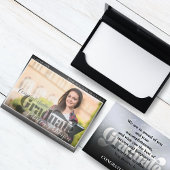 Abschluss Foto Black Script Announccard Ankündigung