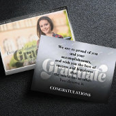 Abschluss Foto Black Script Announccard Ankündigung