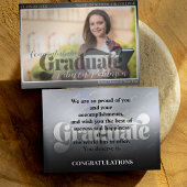 Abschluss Foto Black Script Announccard Ankündigung