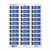 Abschluss Foto Blue Gold & White Rücksendeadresse (Vorne)