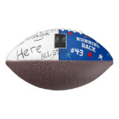 Abschluss Foto Blue White School Team Football (Gedreht 90)