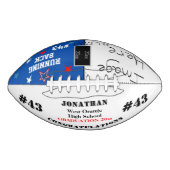 Abschluss Foto Blue White School Team Football (Vorderseite)