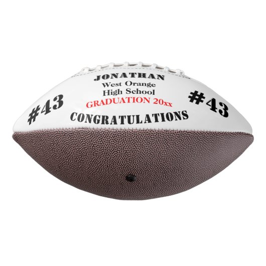 Abschluss Foto Blue White School Team Football (Gedreht 270)