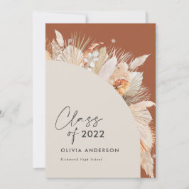 Abschluss Foto Bogen Terracotta Pampas botanisch Einladung