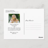 Abschluss Foto Calligraphy Script Gold Vielen Dank Postkarte (Rückseite)