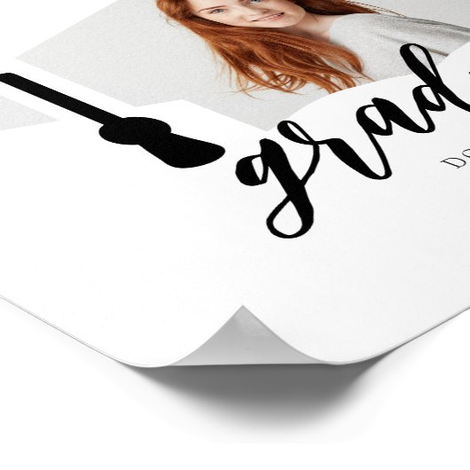 Abschluss Foto Cap Abschluss Geschenk Keepake Poster (Ecke)