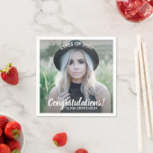 Abschluss Foto Class 20XX Herzlichen Glückwunsch C Serviette (Beispiel)