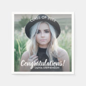 Abschluss Foto Class 20XX Herzlichen Glückwunsch C Serviette (Vorderseite)