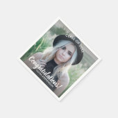 Abschluss Foto Class 20XX Herzlichen Glückwunsch C Serviette (Ecke)