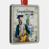 Abschluss Foto Class 20XX Moderne Typografie Ornament Aus Metall (Rechts)