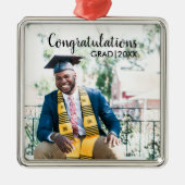 Abschluss Foto Class 20XX Moderne Typografie Ornament Aus Metall (Vorne)