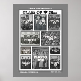 Abschluss Foto Collage 10 Images Poster