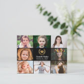 Abschluss-Foto-Collage Ankündigungspostkarte (Stehend Vorderseite)