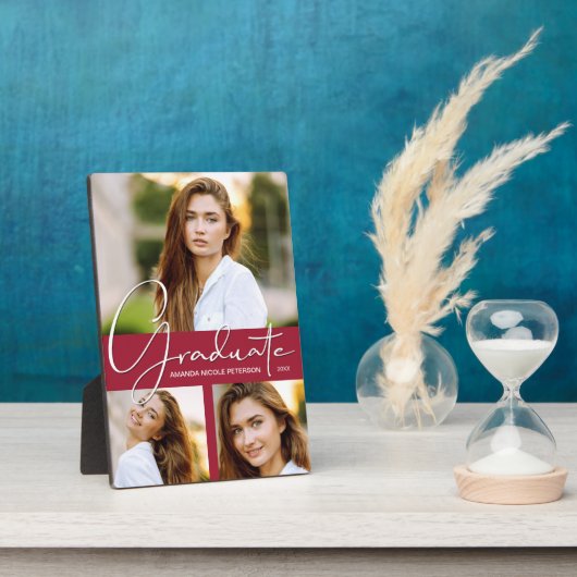 Abschluss Foto Collage auf Crimson Fotoplatte (Seite)