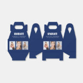 Abschluss Foto Collage Blue Custom Gevor Box Geschenkschachtel (Ungefaltet)