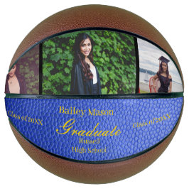 Abschluss Foto Collage Blue Leather Basketball