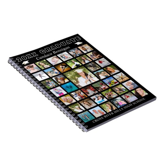 Abschluss Foto Collage Gästebuch Notizblock (Rechte Seite)