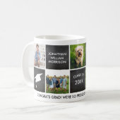 Abschluss Foto Collage Geschenkklasse 20XX Benutze Kaffeetasse (Vorderseite Links)