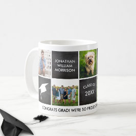 Abschluss Foto Collage Geschenkklasse 20XX Benutze Kaffeetasse