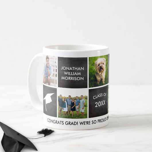 Abschluss Foto Collage Geschenkklasse 20XX Benutze Kaffeetasse