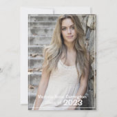 Abschluss Foto Collage Green Name Abschluss Ankündigung (Rückseite)