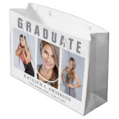 Abschluss Foto Collage Herzlichen Glückwunsch Große Geschenktüte (Rückseite Schrägansicht)