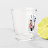 Abschluss Foto Collage Herzlichen Glückwunsch Weiß Schnapsglas (Links)