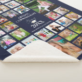 Abschluss Foto Collage Script CLASS of Navy Blue Sherpadecke (3/4)