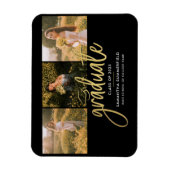 Abschluss Foto Collage Script Grad Bekanntgabe Magnet (Vertikal)