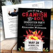Abschluss Foto Crawfish Boil Party Einladung Postkarte