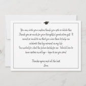 Abschluss Foto Custom Vielen Dank Hinweis Rückseit Dankeskarte (Rückseite)