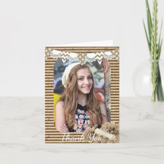 Abschluss Foto Danke Karte (Vorderseite)