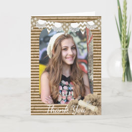 Abschluss Foto Danke Karte