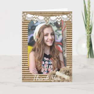 Abschluss Foto Danke Karte