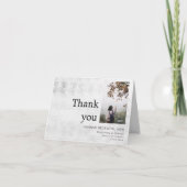 Abschluss Foto Danke, Rustikal Dankeskarte (Vorderseite)