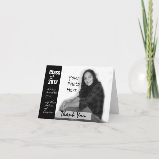 Abschluss-Foto danken Ihnen zu kardieren Dankeskarte (Vorderseite)