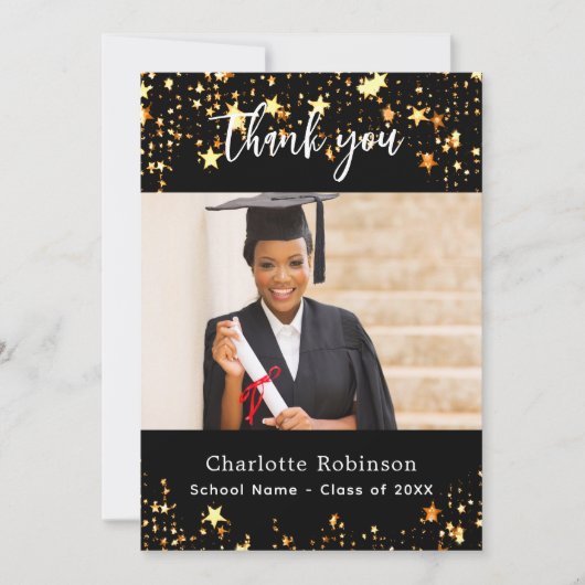 Abschluss Foto Dankeskarte (Vorderseite)