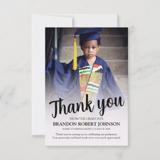 Abschluss Foto Dankeskarte (Vorderseite)