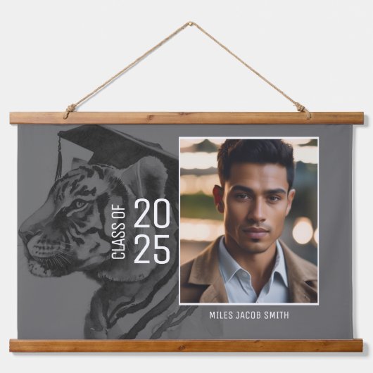 Abschluss-Foto-Display Holztäfelung Wandteppich Mit Holzrahmen (Vorne)