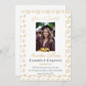 Abschluss Foto Donuts und Grad 2025 Einladung (Vorne/Hinten)