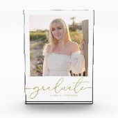 Abschluss Foto Einfach Minimalistisch Gold (Vorderseite)