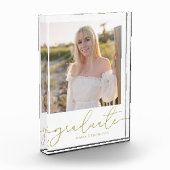 Abschluss Foto Einfach Minimalistisch Gold (Links)