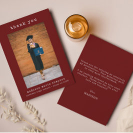 Abschluss Foto Einfach Minimalistisch Vielen Dank Mitteilungskarte