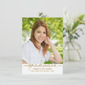 Abschluss Foto Einfache DIY Gold Streifen Flachkar Ankündigung (Stehend Vorderseite)